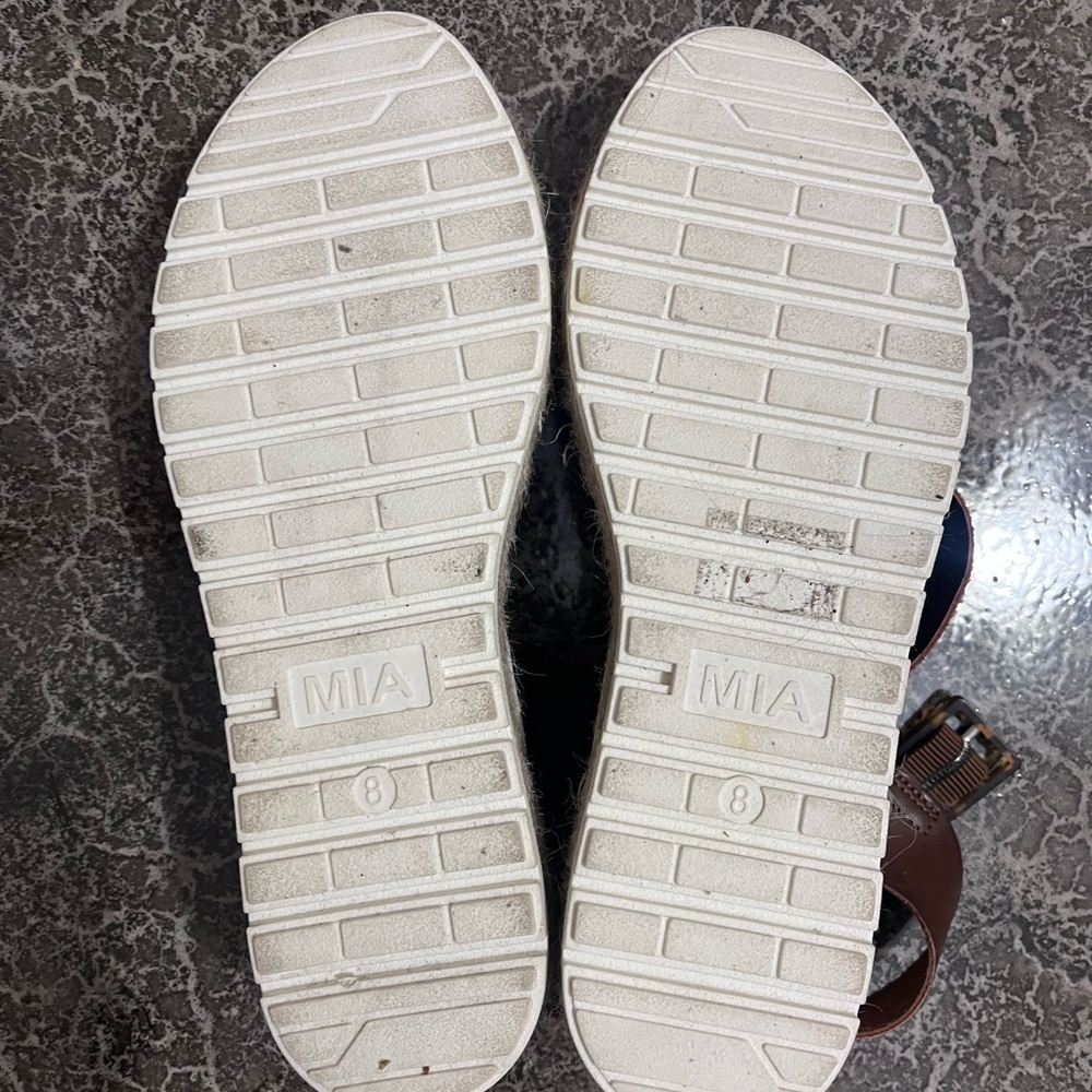 MIA Brown Platform Espadrille Sandals with Buckle - Picture 5 of 5
